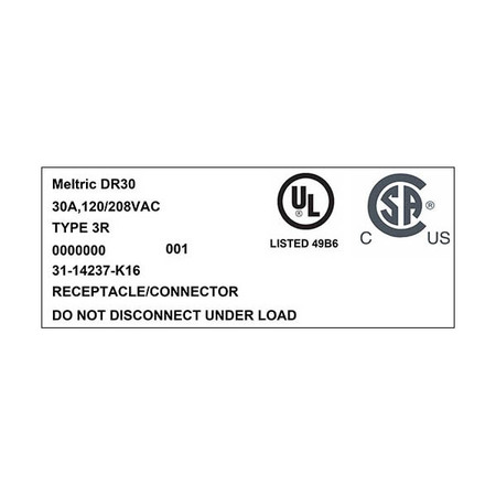 Meltric 31-14237-K16 RECEPTACLE 31-14237-K16